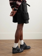 Nike - ACG Snowgrass Straight-Leg Mesh-Trimmed Belted Nylon Shorts - Black