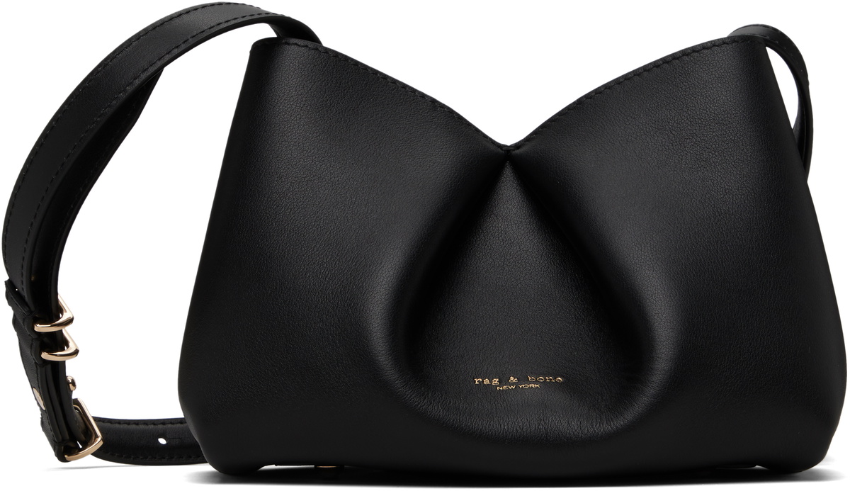 rag & bone Black Bloom Small Calf Leather Crossbody Bag