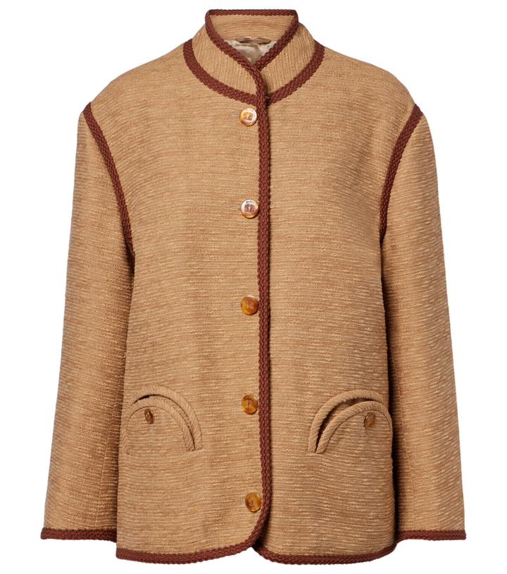 Photo: Blazé Milano Curly cotton and linen-blend jacket
