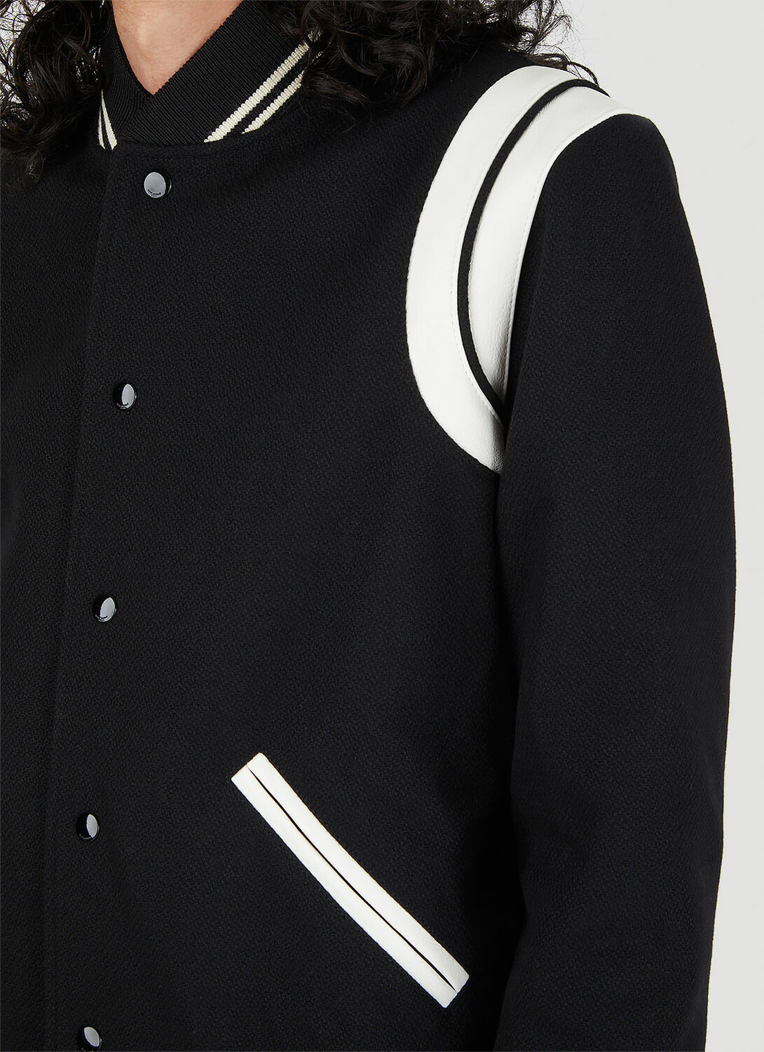 Saint Laurent Teddy Varsity Bomber Jacket
