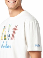 MC2 Saint Barth Man Heavy Cotton T-shirt With Verbier Front Embroidery