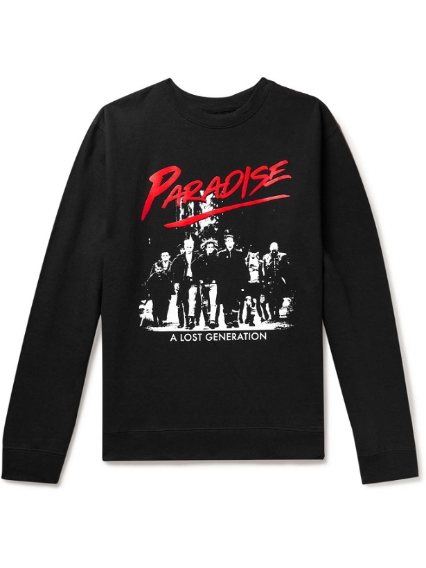 Photo: PARADISE - Lost Generation Printed Fleece-Back Cotton-Blend Jersey Sweatshirt - Black