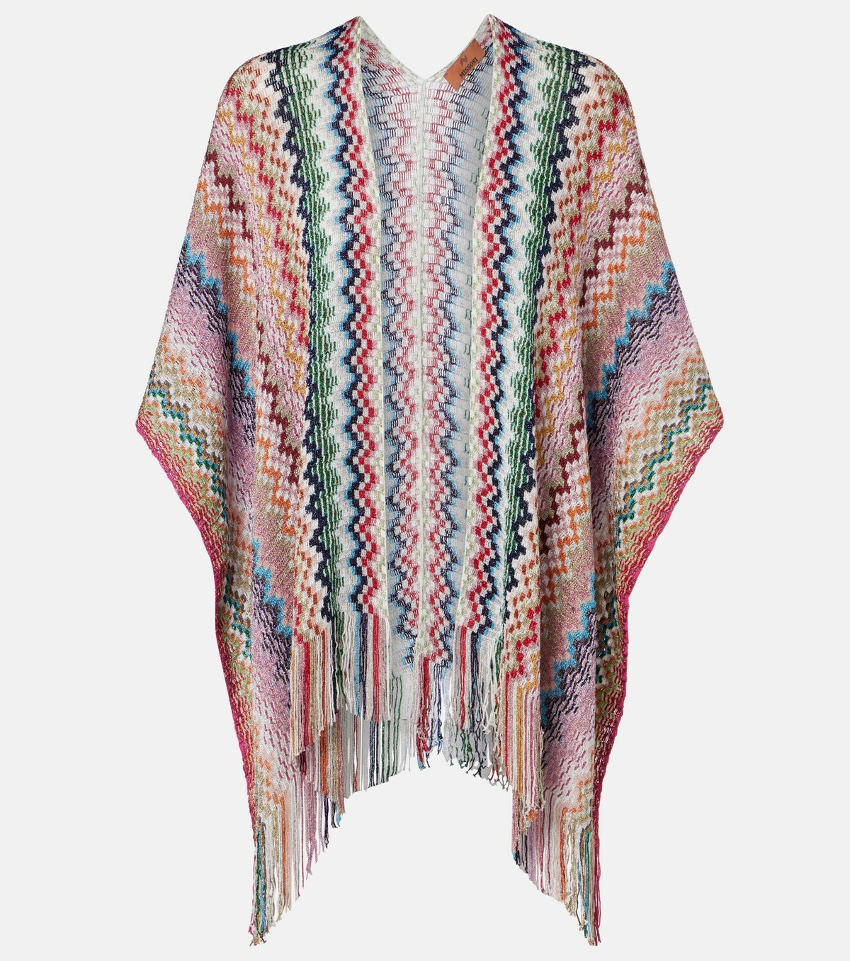 Missoni Zigzag fringed poncho
