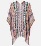 Missoni Zigzag fringed poncho