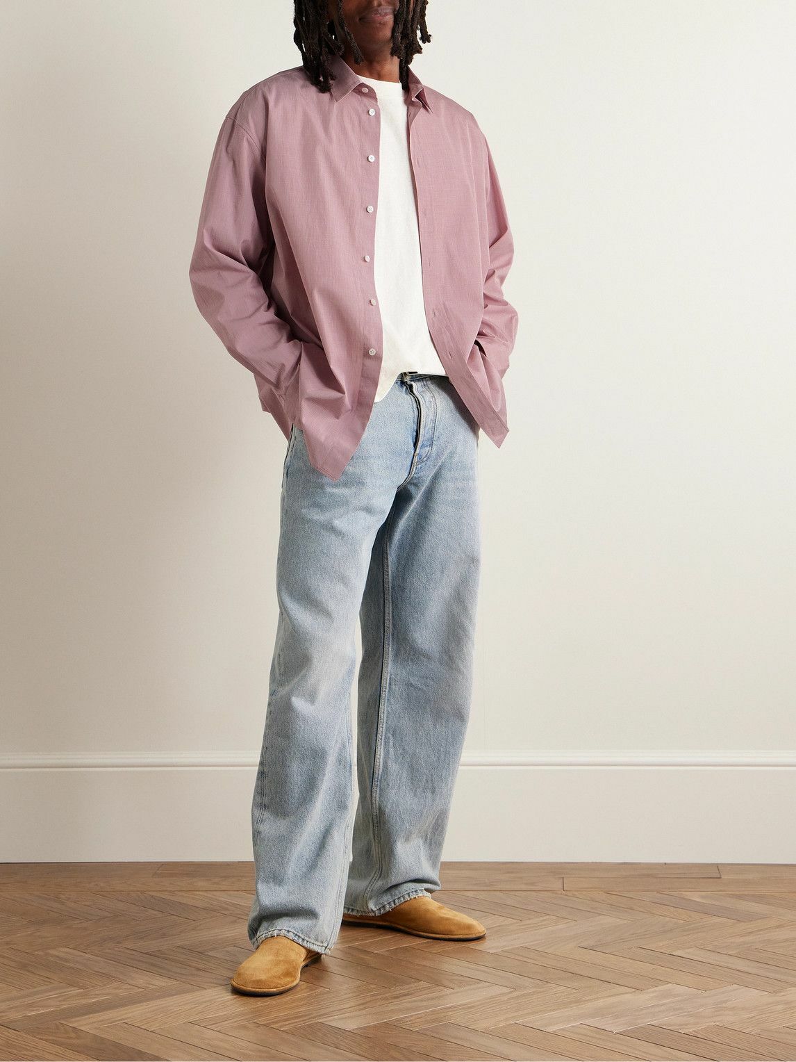 The Row - Miller Cotton-Poplin Shirt - Red The Row