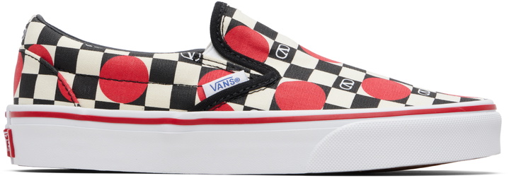 Photo: Valentino Garavani Off-White Vans Edition VLogo Checkerboard Print Slip-on Sneakers