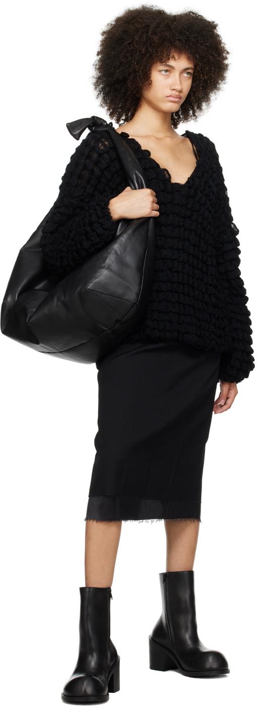 Subtle Le Nguyen Black V-Neck Sweater