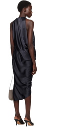 AARON ESH Navy Open Arm Evening Minidress