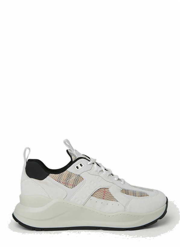 Photo: Vintage Check Mesh Sneakers in White