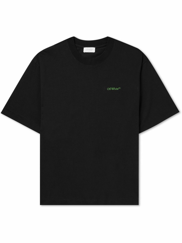 Photo: Off-White - Logo-Print Cotton-Jersey T-Shirt - Black
