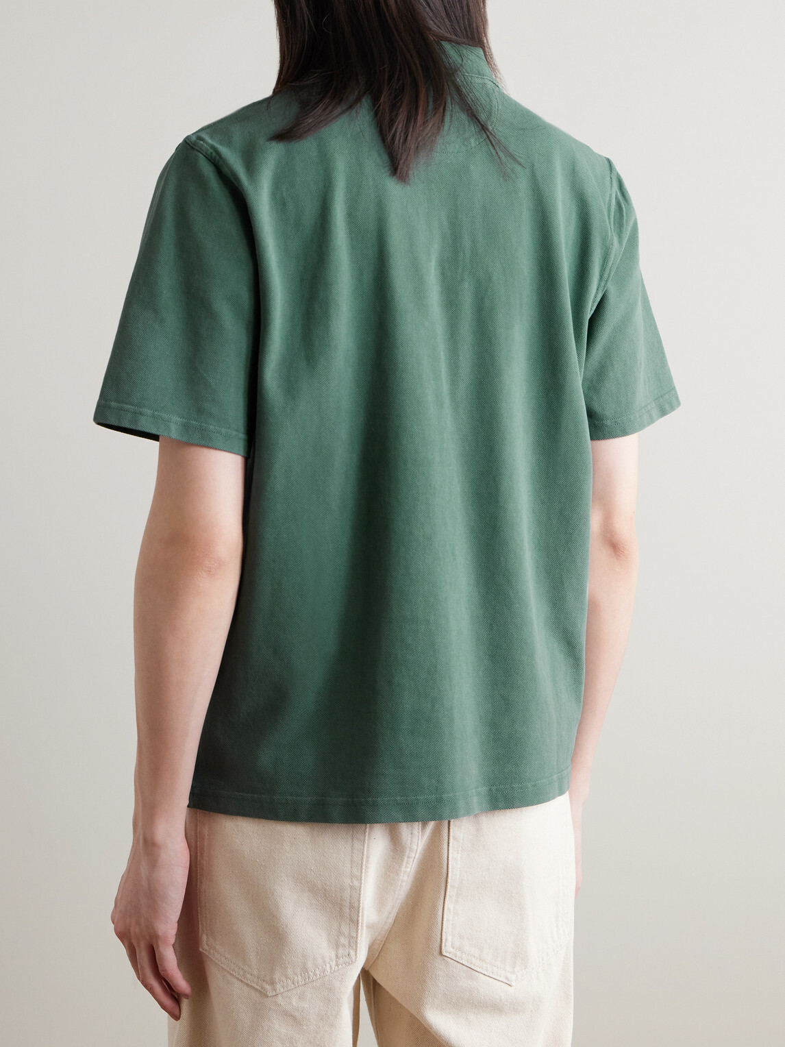 Corridor - Garment-Dyed Cotton-Piqué Polo Shirt - Green