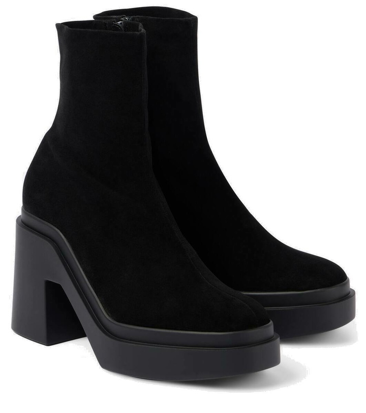 Photo: Clergerie Nina suede platform ankle boots