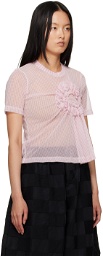 Noir Kei Ninomiya Pink Check T-Shirt