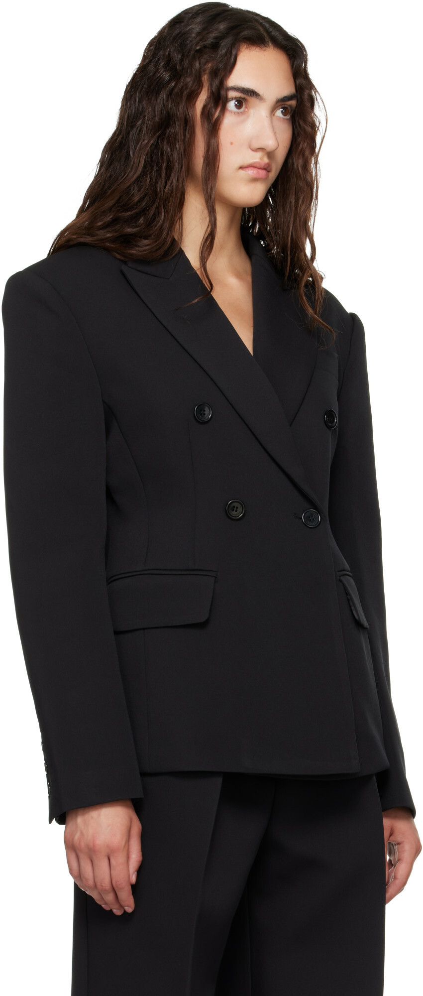 The Frankie Shop Black Doyer Cinched Blazer