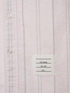THOM BROWNE - Straight Fit Shirt W/ Stripes