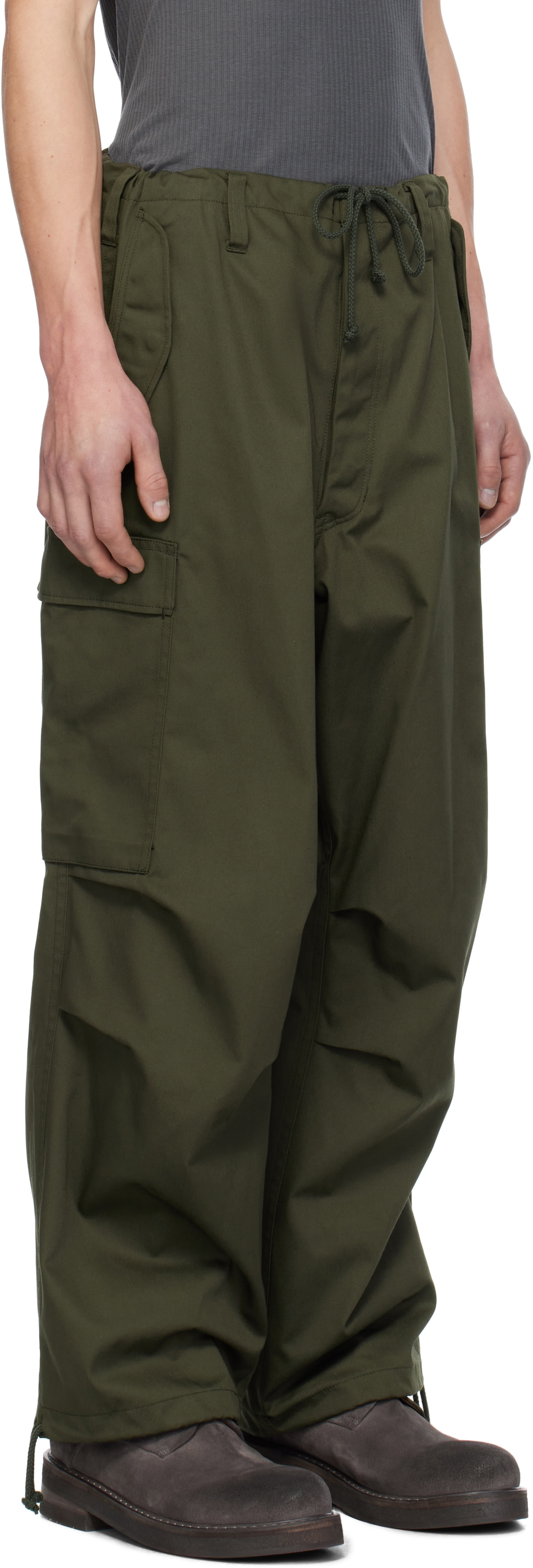 Y's For Men Khaki Twill Cargo Pants