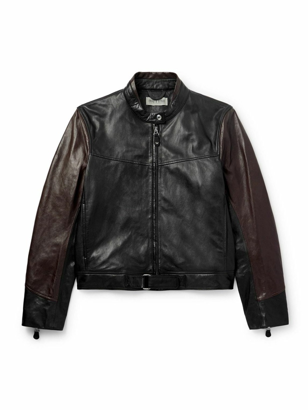 Photo: Our Legacy - Emporio Armani Grande Trix Leather Jacket - Black