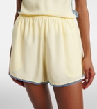 SIR Lace-trimmed silk shorts