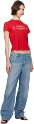 Re/Done Red Classic 'Dan Tana's' T-shirt