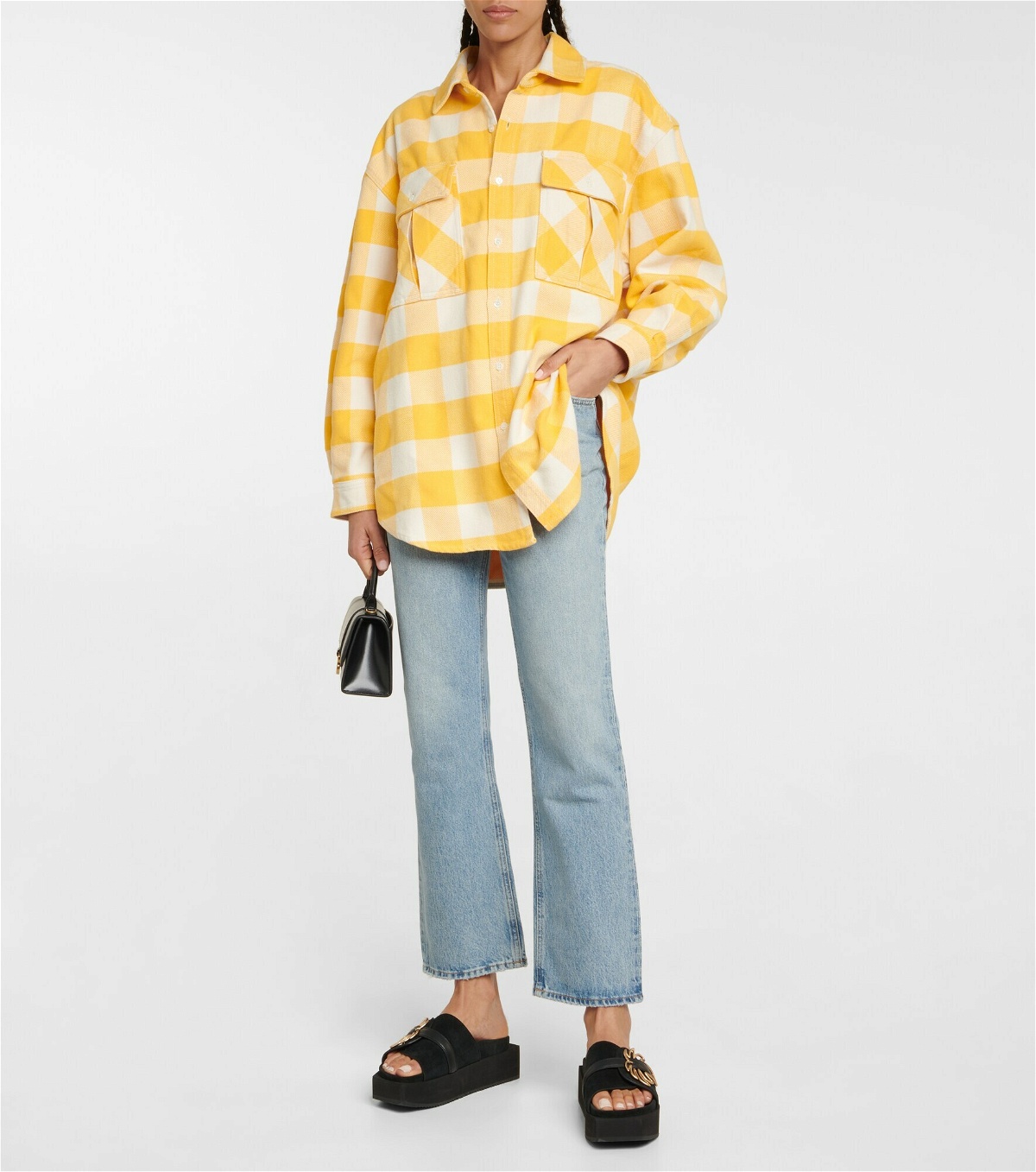 Palm Angels - Checked cotton flannel shirt Palm Angels