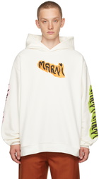 Marni White Printed Hoodie