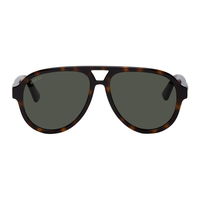 Photo: Gucci Tortoiseshell Aviator Sunglasses