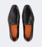 Santoni Leather penny loafers
