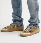 Golden Goose - Superstar Distressed Suede and Leather Sneakers - Brown