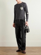 Enfants Riches Déprimés - Panelled Straight-Leg Leather Trousers - Black