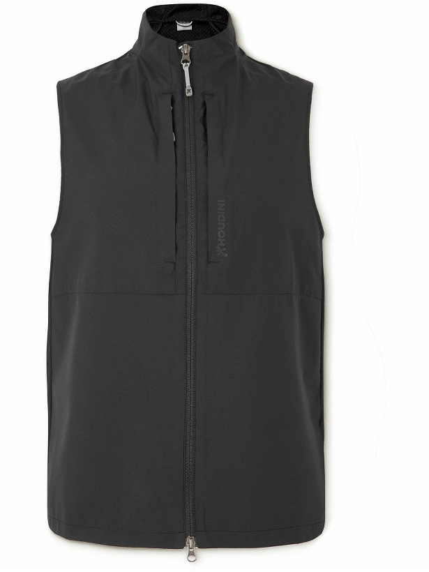 Photo: Houdini - Pace Hybrid Recycled-Ripstop Panelled Shell Gilet - Black