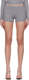 Miaou Gray Knit Booty Shorts