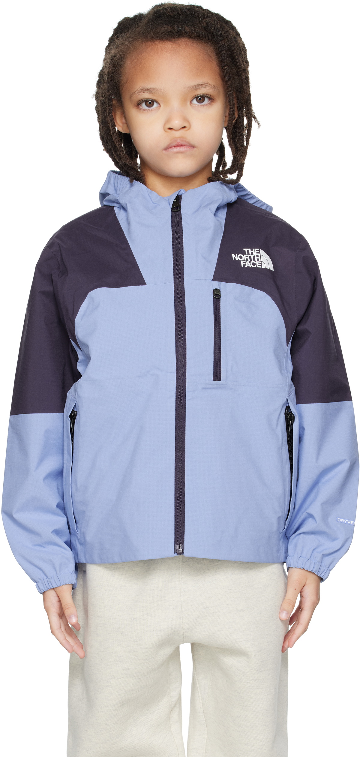 The North Face Kids Big Kids Blue & Purple Hike Packable Shell Jacket