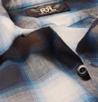 RRL - Camp-Collar Checked Cotton-Poplin Shirt - Men - Blue