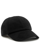 Saint Laurent Logo-embroidered Cashmere cap Black