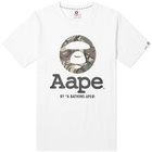 AAPE Moonface Green Camo Tee