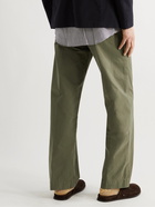 MASSIMO ALBA - Regata Wide-Leg Watercolour-Dyed Cotton Trousers - Green - IT 46