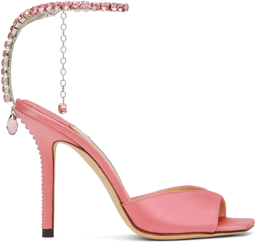 Jimmy Choo Pink Satin Stiletto Heel Sandals main image 0