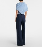 Carolina Herrera Alba cotton-blend wide-leg pants