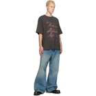 We11done Gray Gradient Logo T-shirt