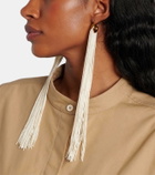 Jil Sander Fringed hoop earrings