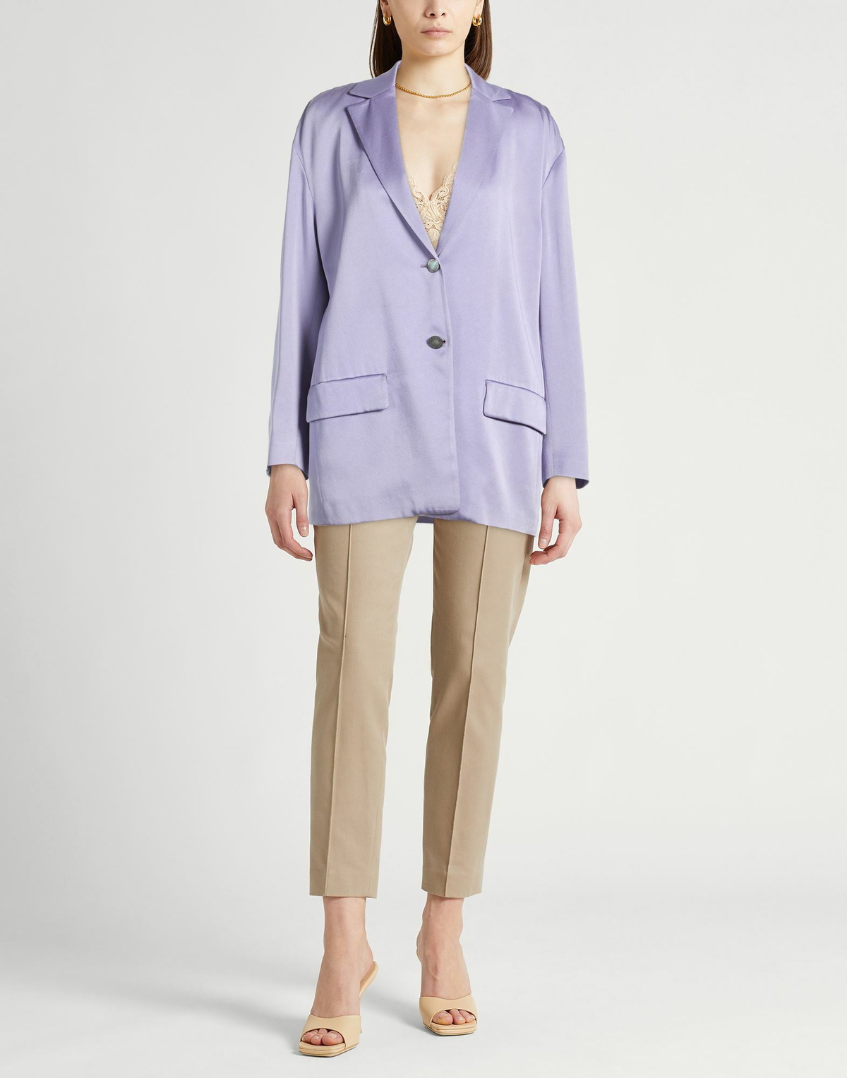 Agnona Womens Blazer Lilac