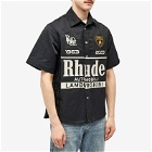 Rhude Men's Uno Button Up Shirt in Black