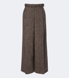 Magda Butrym Herringbone wool-blend wide-leg pants