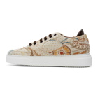 By Walid Beige Embroidered Sneakers
