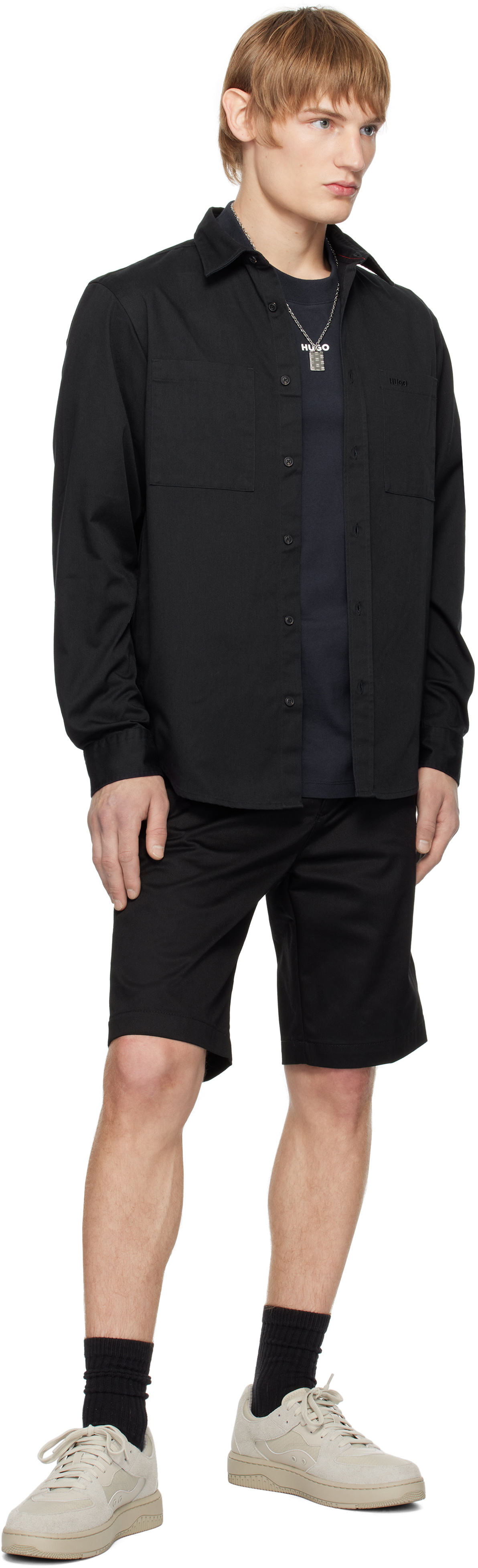 HUGO BOSS - Large Logo T Shirt -  Black
