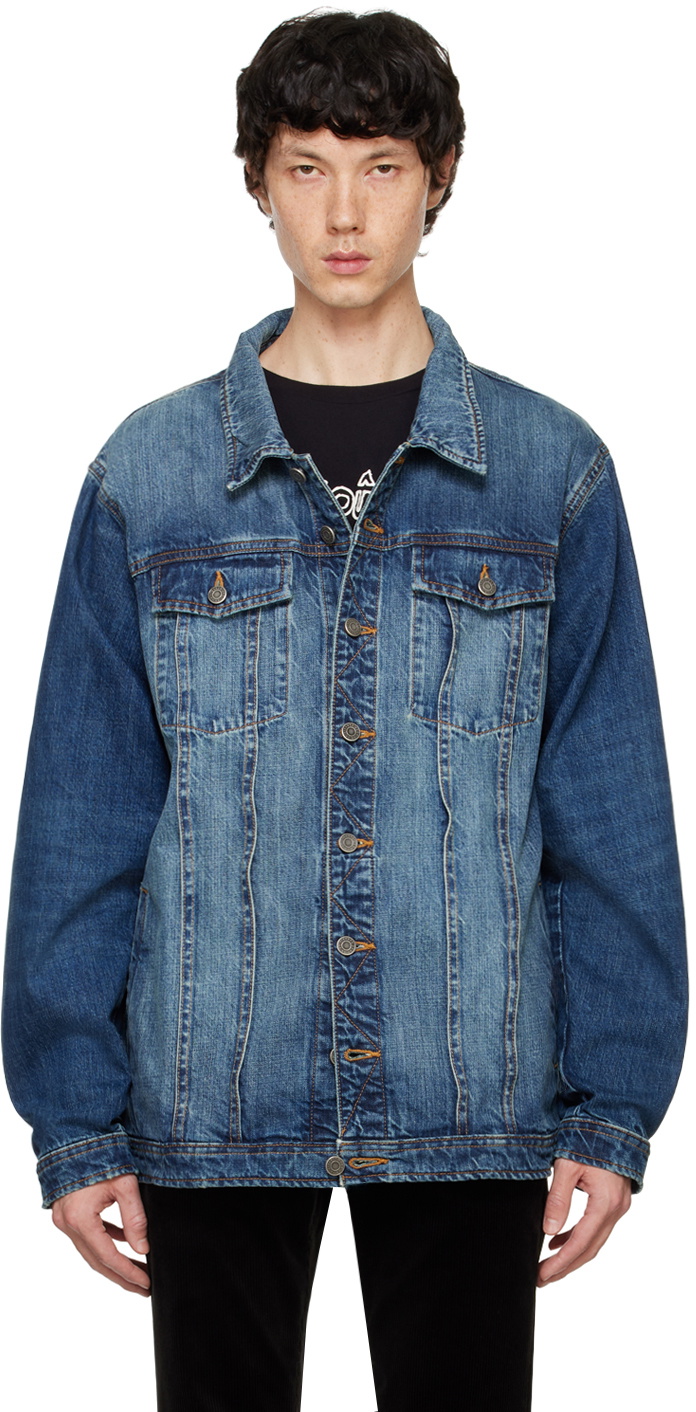 COÛT DE LA LIBERTÉ Blue Johnny Wired Crispy Oversized Denim Jacket