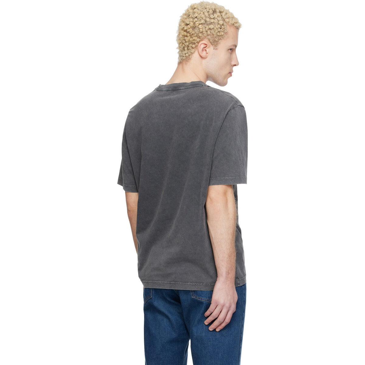 Maison Kitsuné Gray 'Maison Kitsuné 2002' Faded Comfort T-shirt