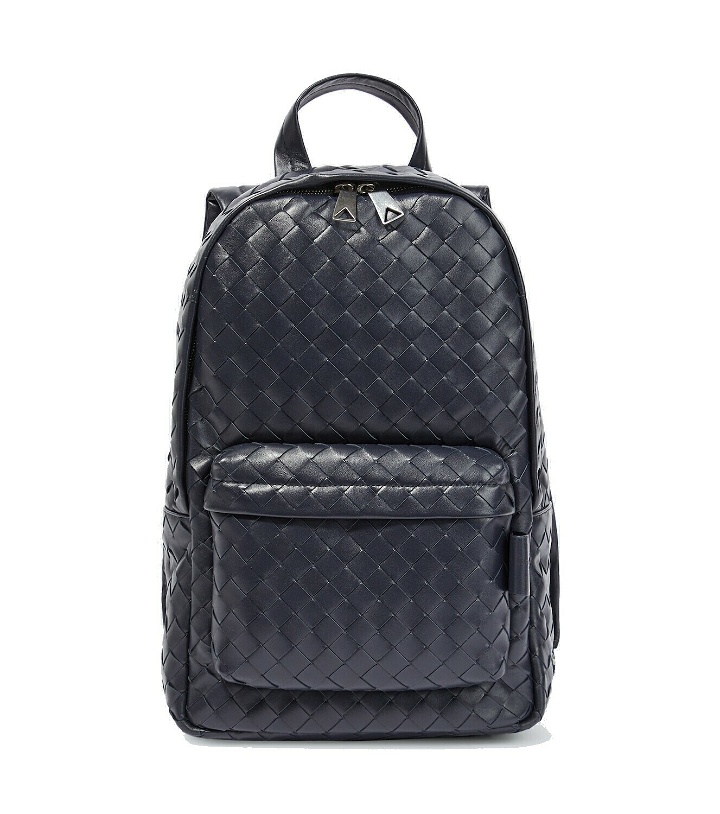 Photo: Bottega Veneta Intrecciato leather backpack