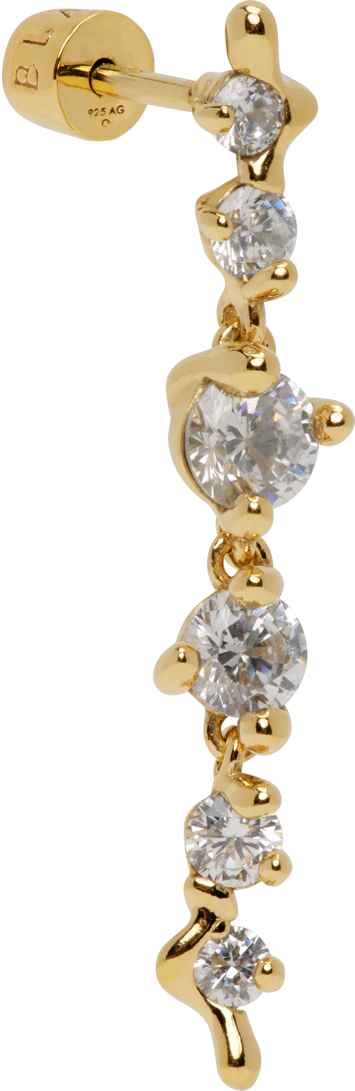 Maria Black Gold Arctic Medium Single Earring