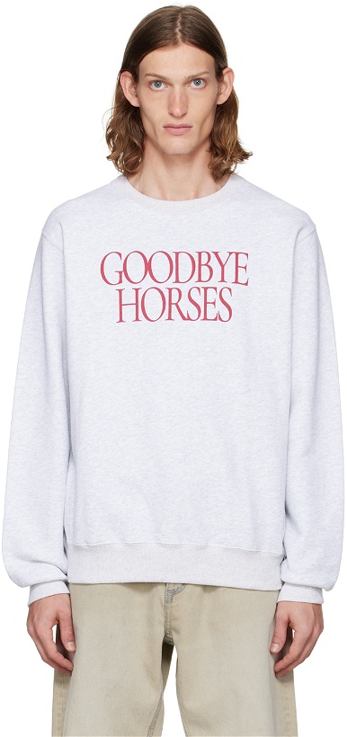 Photo: Praying Gray 'Goodbye Horses' Sweatshirt